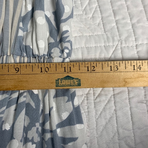 Splendid XS blue & white floral sundress - summery casual adj straps - Picture 6 of 8